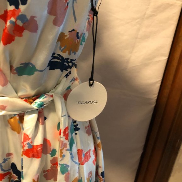 TULAROSA Maxi Adjustable Wrap Dress Bloom NWT Sz XS & M Short Sleeve Sexy - Picture 4 of 8